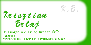 krisztian brlaj business card